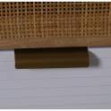 Comoda 3 Cajones Madera Blanca Rattan Serie Alcober