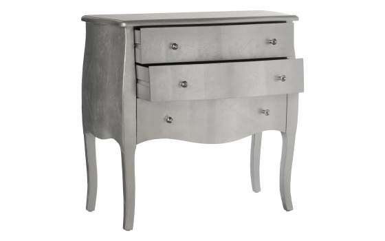 Comoda 3 Cajones Plata Estilo Vintage Serie Acotts