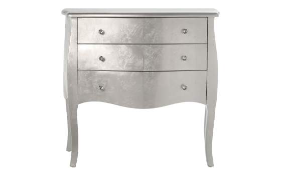 Comoda 3 Cajones Plata Estilo Vintage Serie Acotts