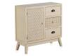 Comoda 3 Cajones y Puerta Decape Blanco Retro Carvedwhi