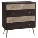Comoda 4 Cajones Nogal Oro Estilo Actual Serie Ajober