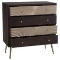 Comoda 4 Cajones Nogal Oro Estilo Actual Serie Ajober