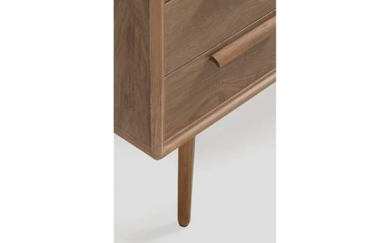 Comoda 6 Cajones Estilo Actual Acabado Natural Serie Asret