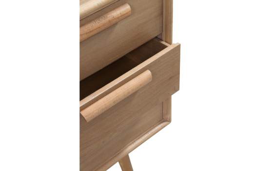 Comoda 6 Cajones Estilo Actual Acabado Natural Serie Asret