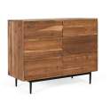 Comoda 6 Cajones Madera Acacia Ondulada Serie Alicock