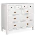 Comoda 8 Cajones Colonial en Blanco Serie Everest