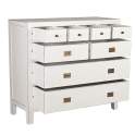 Comoda 8 Cajones Colonial en Blanco Serie Everest