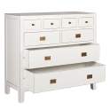 Comoda 8 Cajones Colonial en Blanco Serie Everest