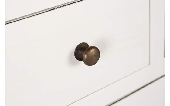 Comoda 8 Cajones Colonial en Blanco Serie Everest