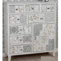 Comoda 8 Cajones y 1 Puerta Blanco Decape Angaran