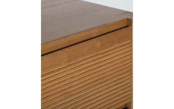 Comoda Actual 3 Cajones Madera Estriada Copenhague