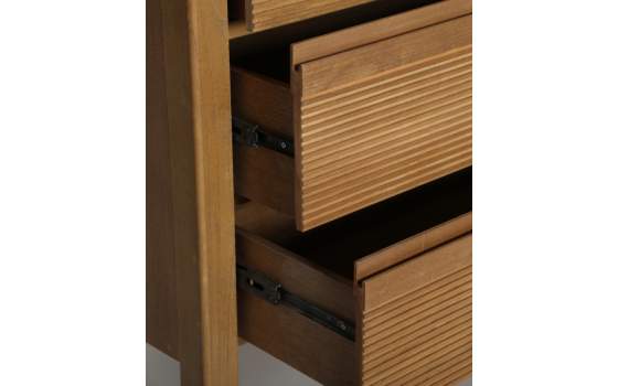 Comoda Actual 3 Cajones Madera Estriada Copenhague