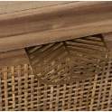 Comoda Actual Madera y Rejilla Rattan 3 Cajones Serie Sedir