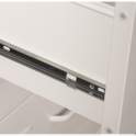 Comoda Alta Moderna Metalica 4 Cajones Blanca Serie Baquijar