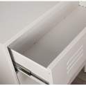 Comoda Alta Moderna Metalica 4 Cajones Blanca Serie Baquijar
