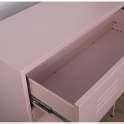 Comoda Alta Moderna Metalica 4 Cajones Rosa Serie Baquijar