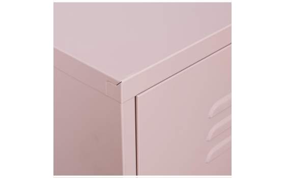 Comoda Alta Moderna Metalica 4 Cajones Rosa Serie Baquijar