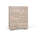 Comoda Alta Oriental 10 Cajones Tallados - Serie Airoly