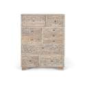 Comoda Alta Oriental 10 Cajones Tallados - Serie Airoly