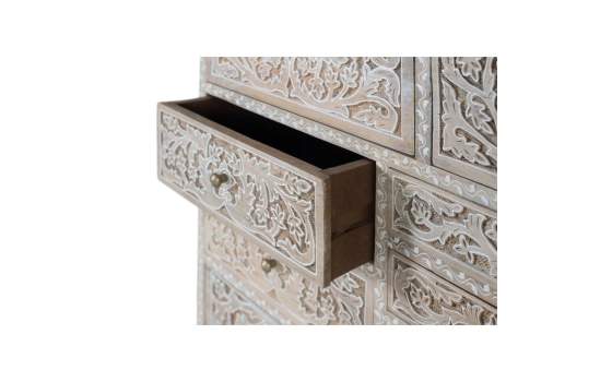 Comoda Alta Oriental 10 Cajones Tallados - Serie Airoly