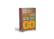 Comoda Alta Oriental 7 Cajones 2 Puertas Colores Serie Dalian