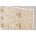 Comoda Aparador 6 Cajones Tallados Madera Natural  Blanco Adrual