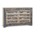 Comoda Aparador 8 Cajones Diseño Oriental Azul Alduain