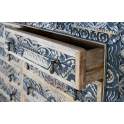Comoda Aparador 8 Cajones Diseño Oriental Azul Alduain