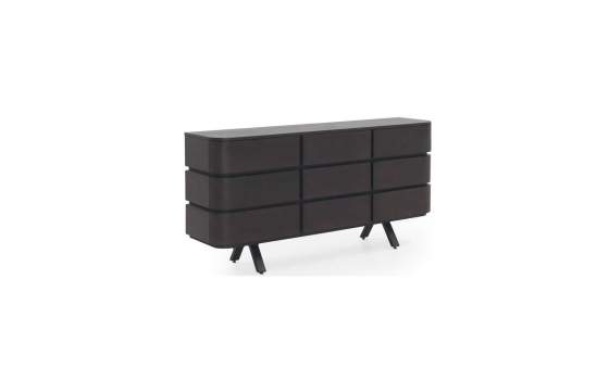 Comoda Aparador Contemporaneo Negro 9 Cajones Anbly