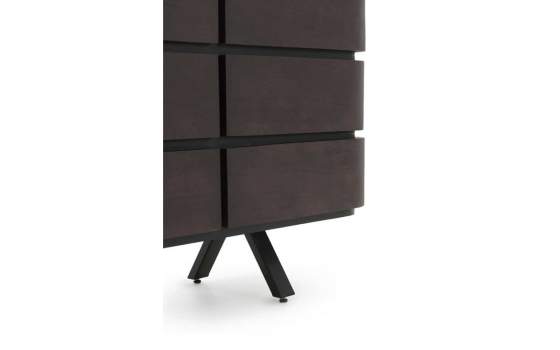 Comoda Aparador Contemporaneo Negro 9 Cajones Anbly