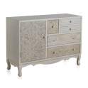 Comoda Aparador Tallado Decape Blanco Rustico Serie Astrans