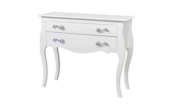 Comoda Blanca 2 Cajones Pequeña Design