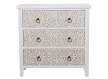 Comoda Blanca 3 Cajones Decorados Serie Arosen