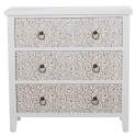 Comoda Blanca 3 Cajones Decorados Serie Arosen
