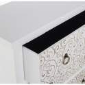 Comoda Blanca 3 Cajones Decorados Serie Arosen