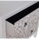 Comoda Blanca 3 Cajones Diseño Foral Serie Arosen