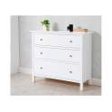 Comoda Blanca 3 Cajones Estilo Actual Serie Arsic