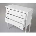 Comoda Blanca 3 Cajones Recta Agneli