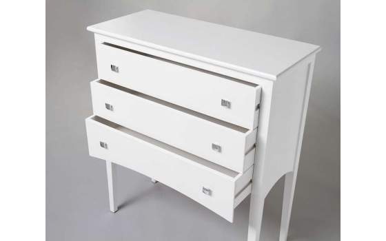 Comoda Blanca 3 Cajones Recta Agneli
