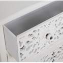 Comoda Blanca 3 Cajones Tallados Mandala Clasica Serie Trados