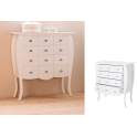 Comoda Blanca 4 Cajones Estilo Contemporaneo Serie Turin