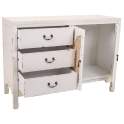 Comoda Blanca Rustica 3 Cajones 2 Puertas Serie Alika