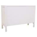 Comoda Blanca Rustica 3 Cajones 2 Puertas Serie Alika