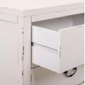 Comoda Blanca Rustica 3 Cajones 2 Puertas Serie Alika