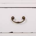 Comoda Blanca Rustica 3 Cajones 2 Puertas Serie Alika