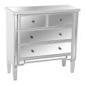 Comoda Blanca y Espejos 4 Cajones Serie Blarne