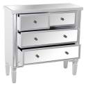 Comoda Blanca y Espejos 4 Cajones Serie Blarne