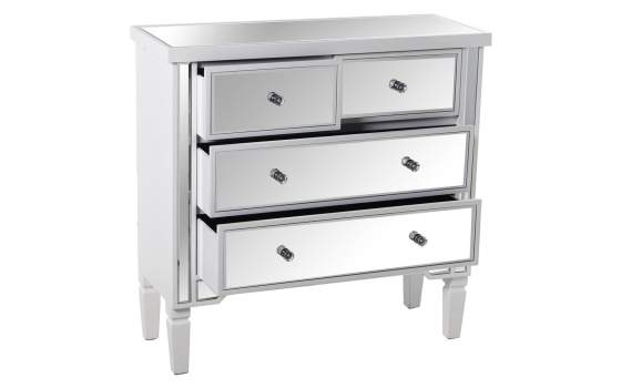 Comoda Blanca y Espejos 4 Cajones Serie Blarne