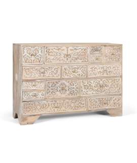 Comoda Blanco Decape 14 Cajones Talladas Decoradas Airoly