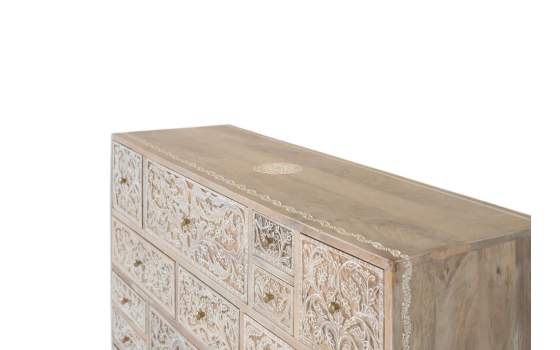 Comoda Blanco Decape 14 Cajones Talladas Decoradas Airoly